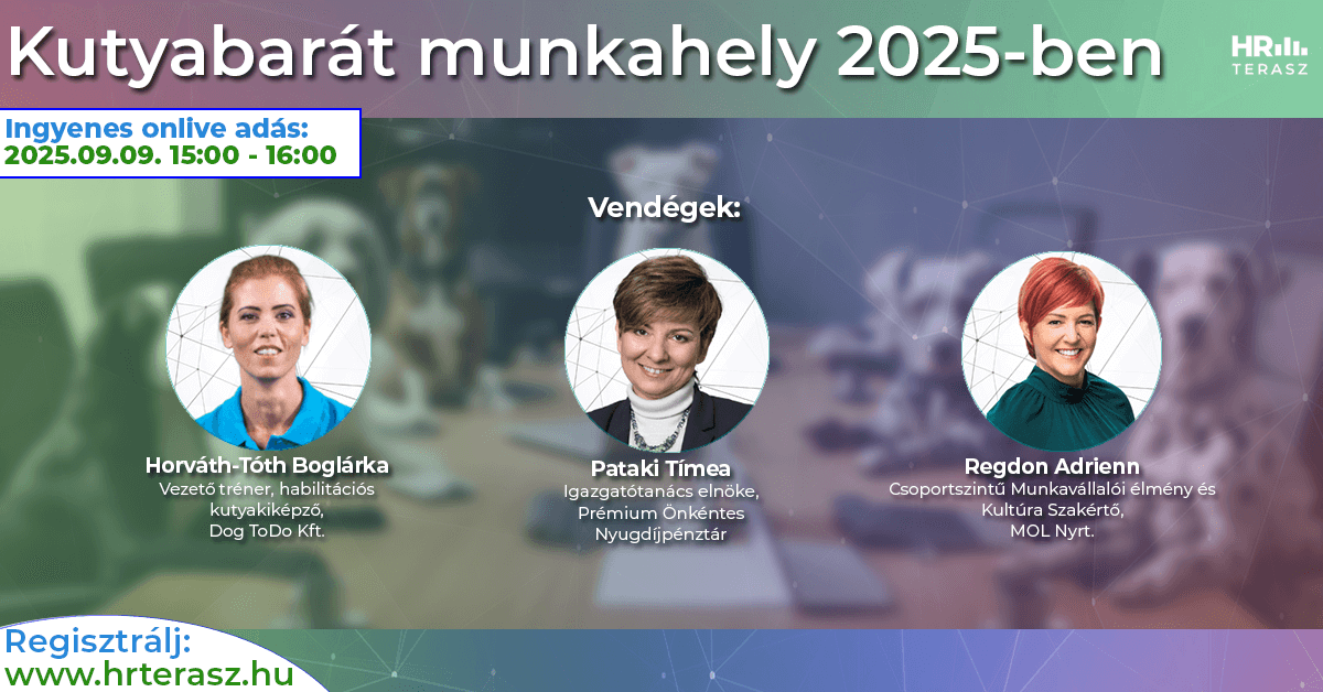 Adás ajánló: Kutyabarát munkahely -HR Terasz online műsor