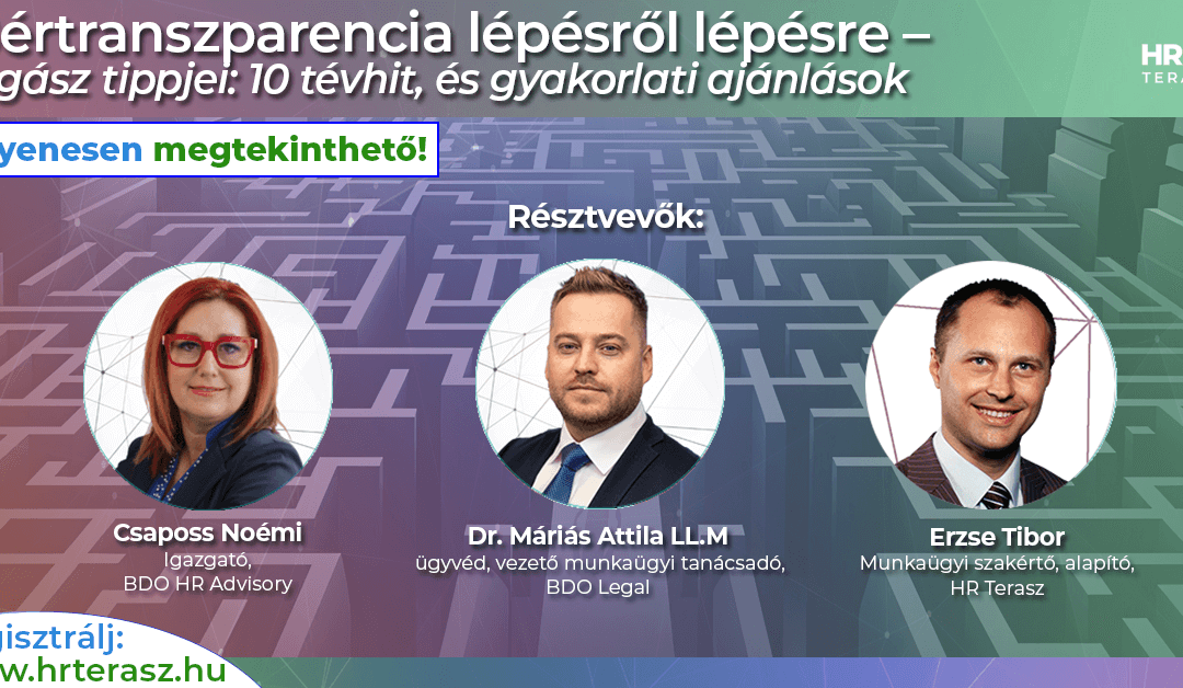 Bértranszparencia lépésről lépésre–jogász tippjei-10 tévhit, és gyakorlati ajánlások (kreatív csoport)